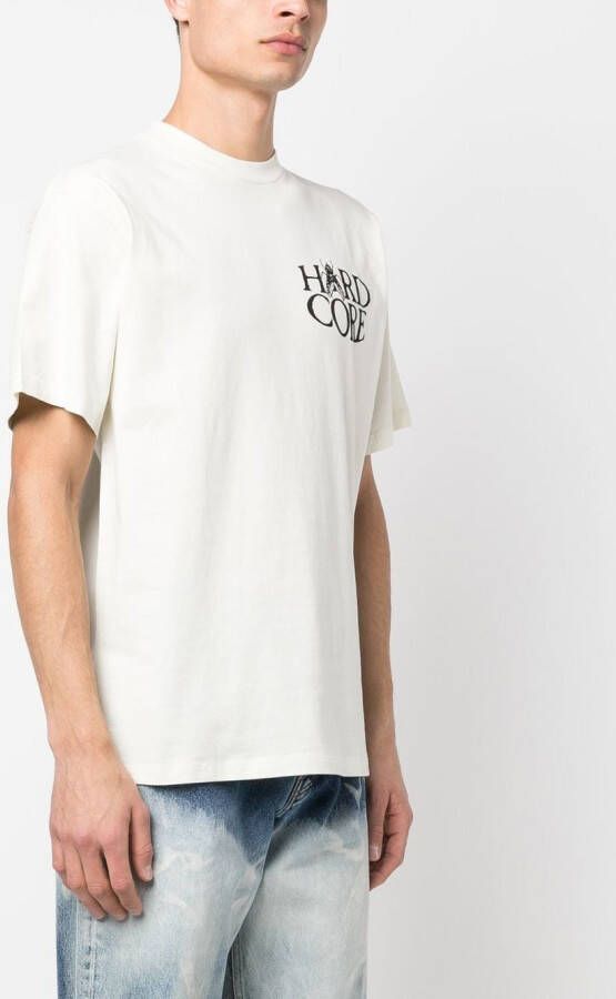 Aries T-shirt met print Beige