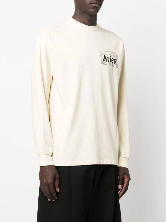 Aries Sweater met logoprint Beige