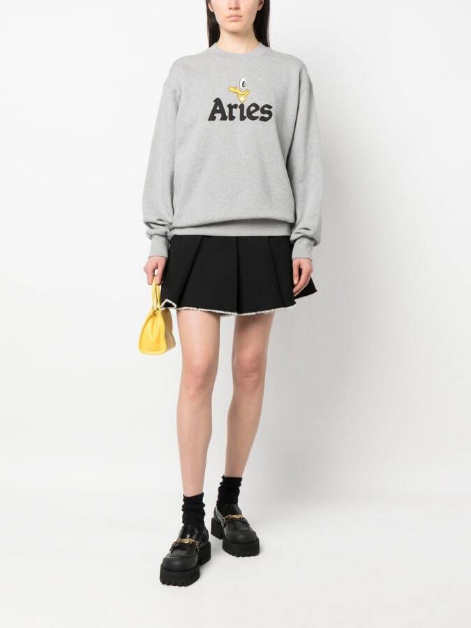 Aries Sweater met logoprint Grijs