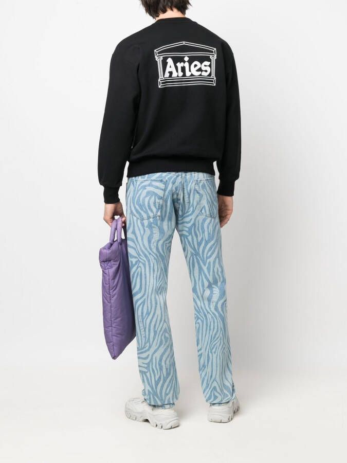 Aries Sweater met logoprint Zwart