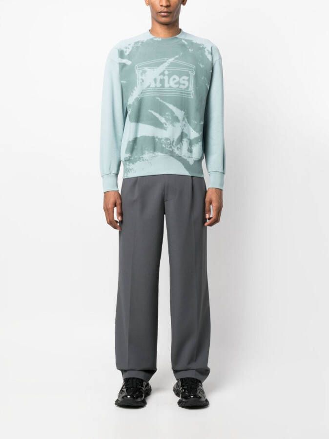 Aries Sweater met print Blauw