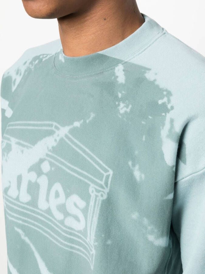 Aries Sweater met print Blauw