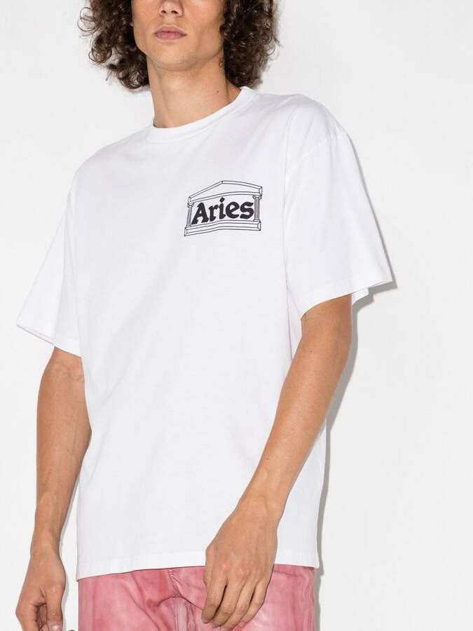 Aries T-shirt met logoprint Wit
