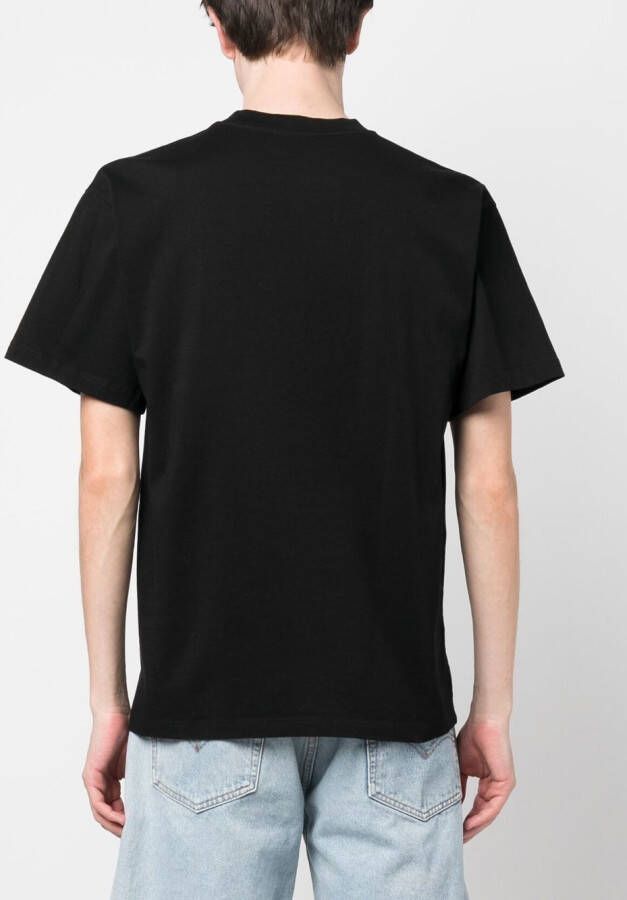 Aries T-shirt met tekst Zwart