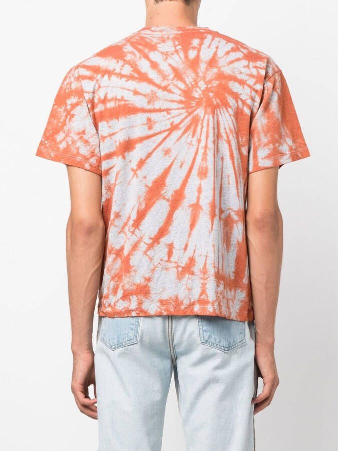 Aries T-shirt met tie-dye print Oranje