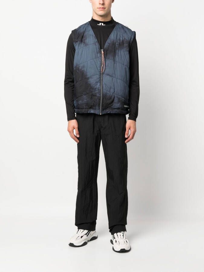 Aries Bodywarmer met tie-dye print Zwart