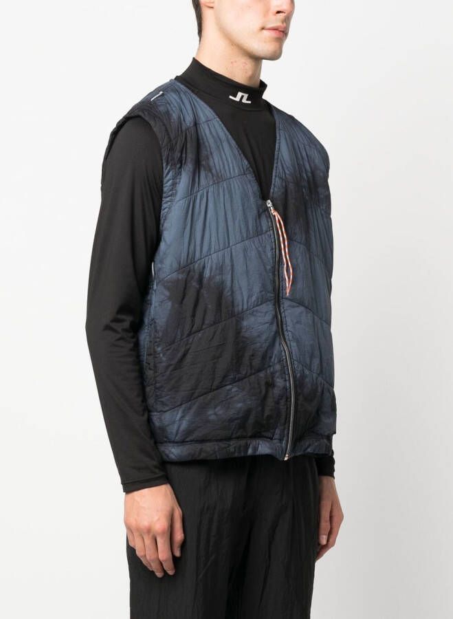 Aries Bodywarmer met tie-dye print Zwart