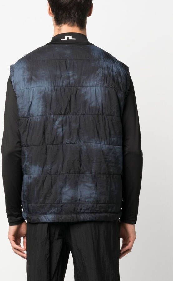 Aries Bodywarmer met tie-dye print Zwart