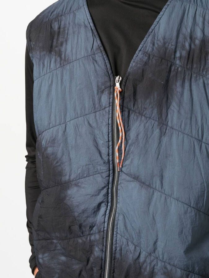 Aries Bodywarmer met tie-dye print Zwart