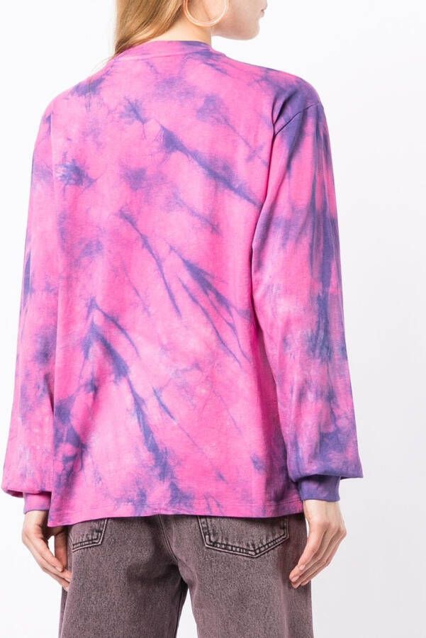 Aries Top met tie-dye print Roze