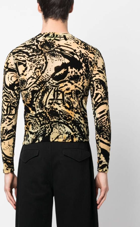 Aries x Juicy Couture top met print Geel
