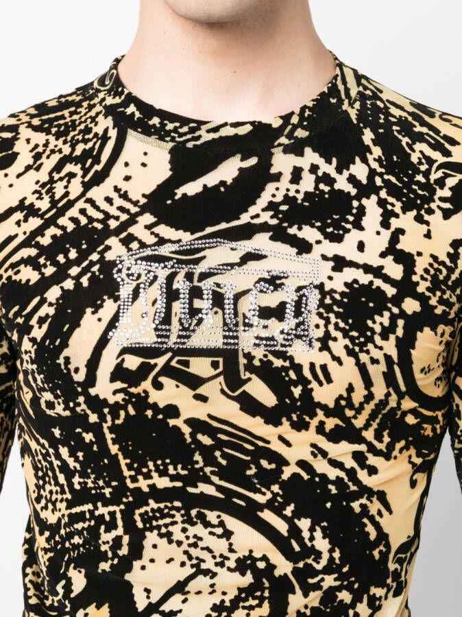 Aries x Juicy Couture top met print Geel