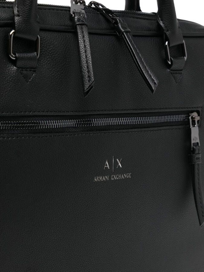 Armani Exchange Aktetas met logoprint Zwart