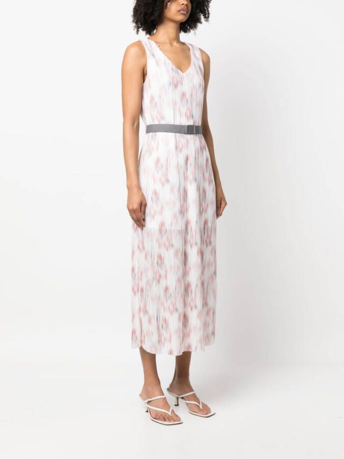 Armani Exchange Midi-jurk met ceintuur Wit