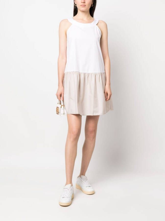 Armani Exchange Mini-jurk met colourblocking Wit