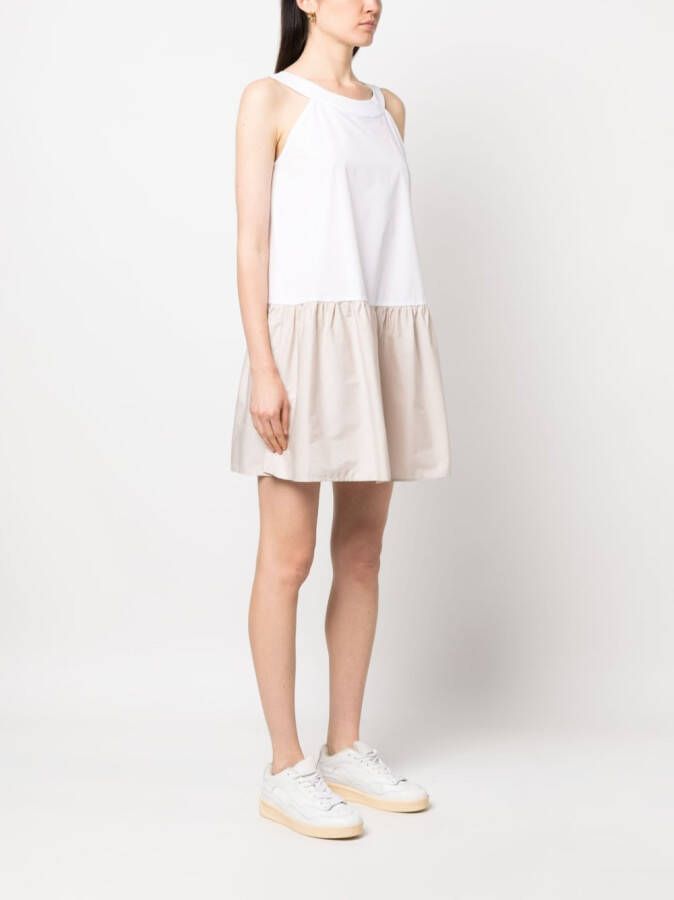 Armani Exchange Mini-jurk met colourblocking Wit
