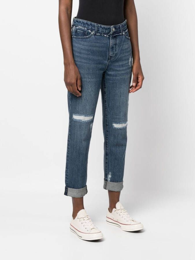 Armani Exchange Cropped jeans Blauw