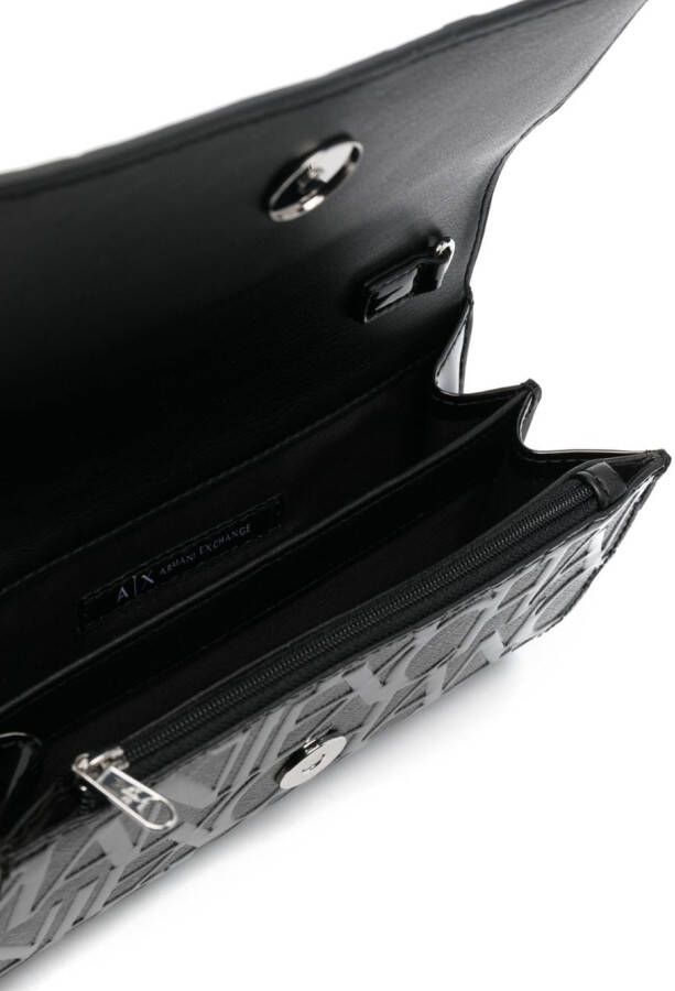 Armani Exchange Crossbodytas met logo-reliëf Zwart