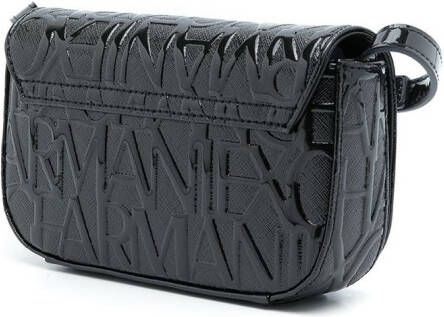 Armani Exchange Crossbodytas met logo-reliëf Zwart