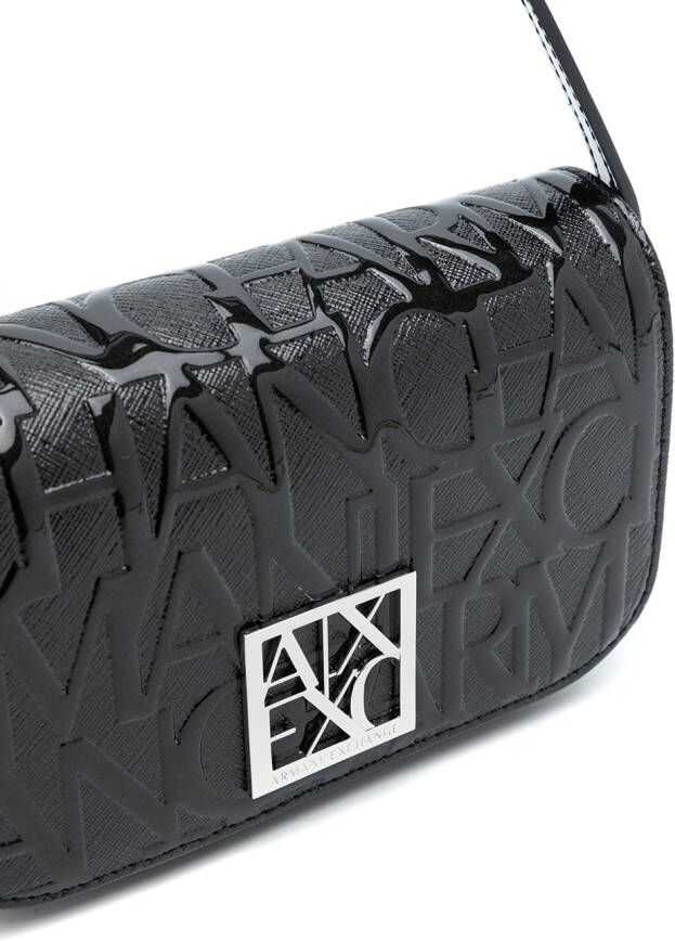 Armani Exchange Crossbodytas met logo-reliëf Zwart
