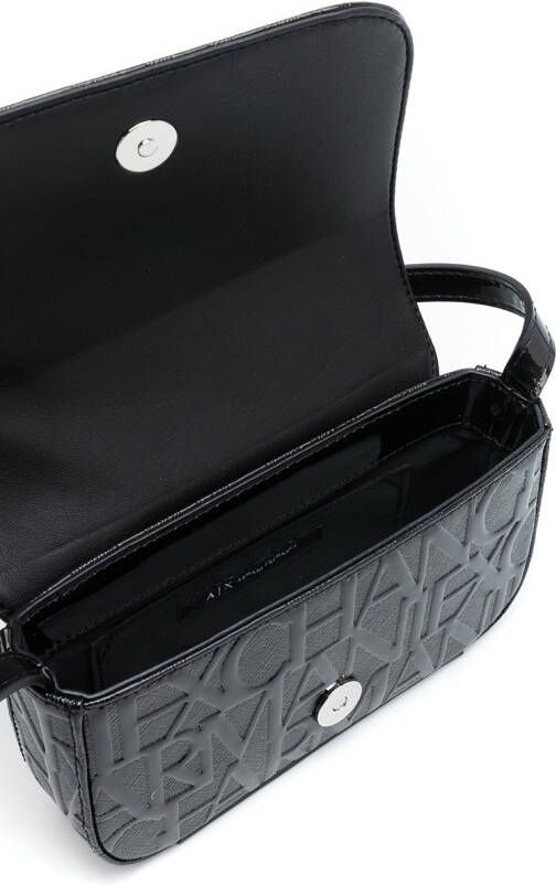 Armani Exchange Crossbodytas met logo-reliëf Zwart