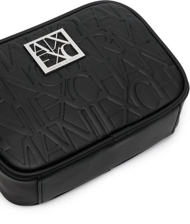 Armani Exchange Cameratas met logoplakkaat Zwart