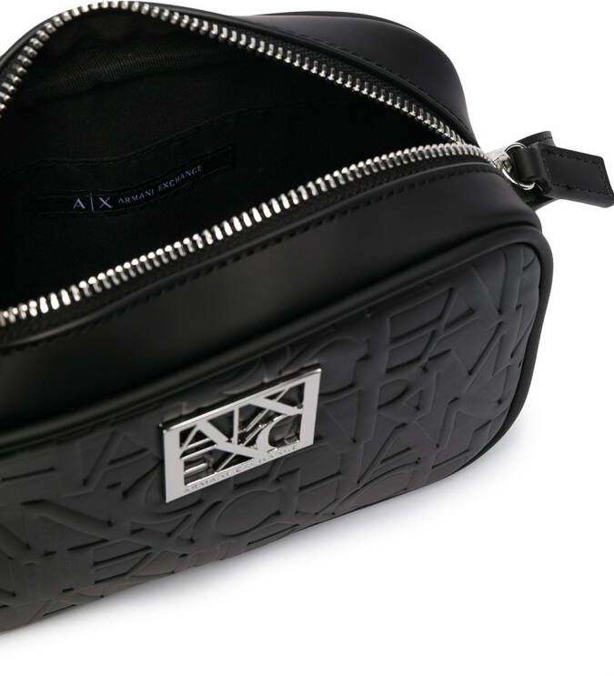 Armani Exchange Cameratas met logoplakkaat Zwart