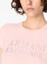 Armani Exchange T-shirt verfraaid met kristallen Roze - Thumbnail 5