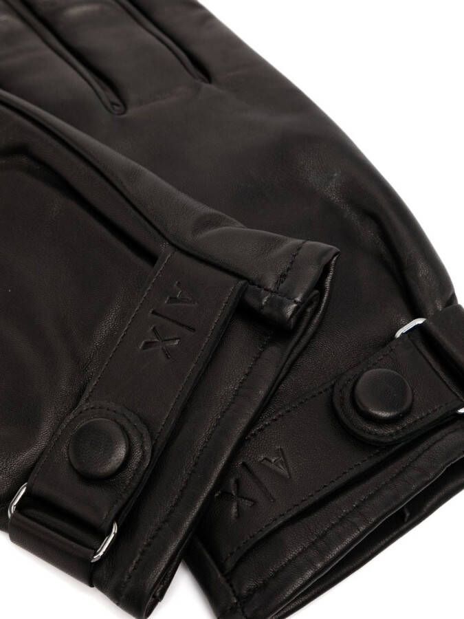 Armani Exchange Handschoenen met logo-reliëf Zwart