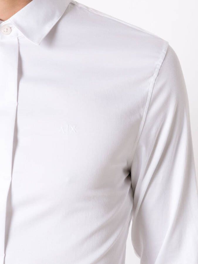 Armani Exchange Getailleerd overhemd Wit
