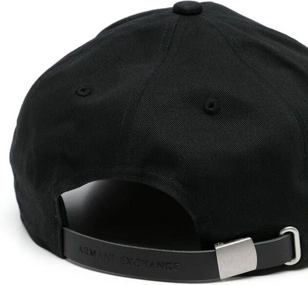 Armani Exchange Honkbalpet met geborduurd logo Zwart