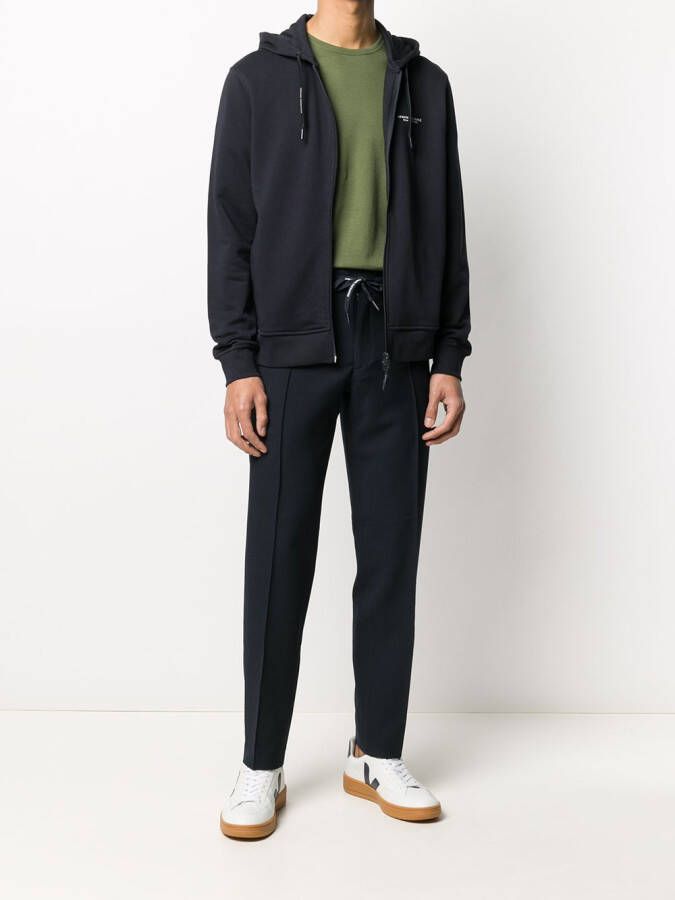 Armani Exchange Hoodie met logoprint Zwart