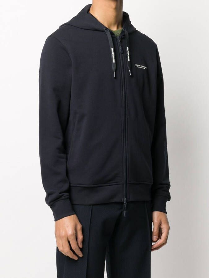 Armani Exchange Hoodie met logoprint Zwart