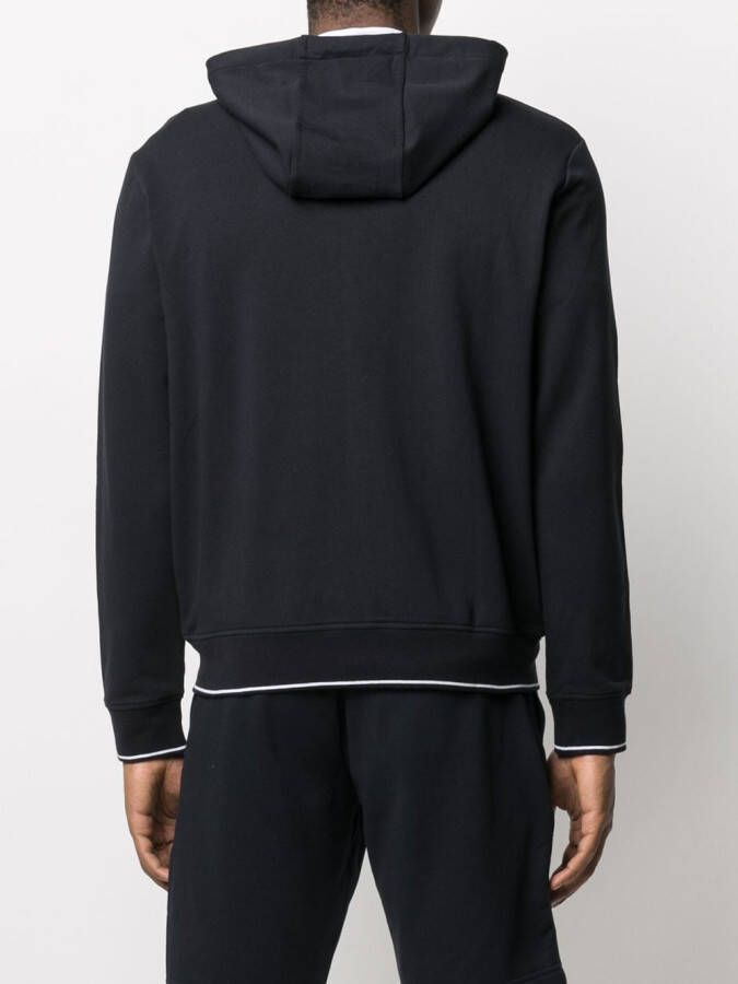 Armani Exchange Hoodie met logoprint en rits Blauw