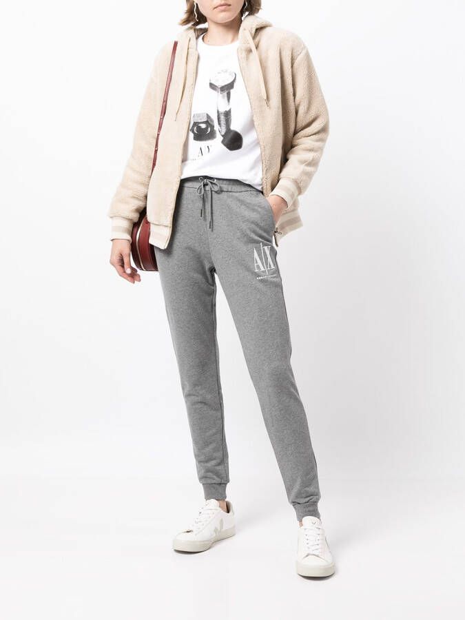 Armani Exchange Joggingbroek met logoprint Grijs