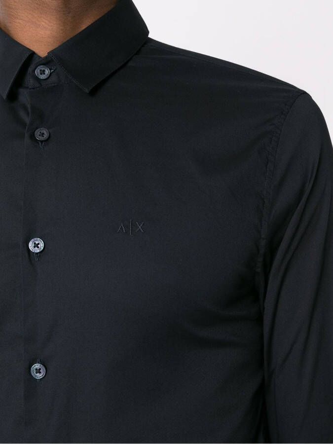 Armani Exchange Katoenen overhemd Blauw