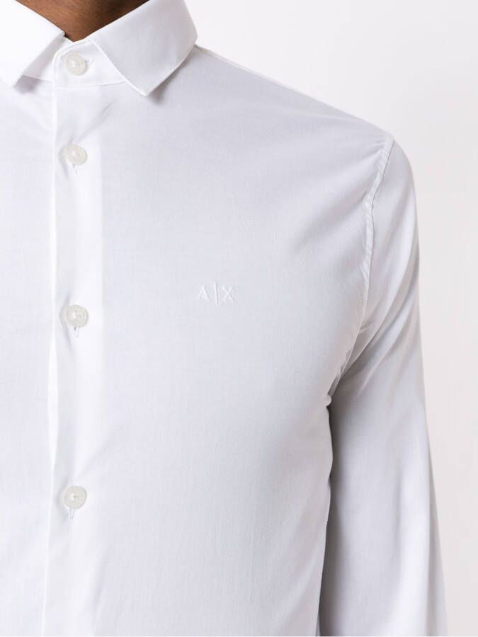Armani Exchange Katoenen overhemd Wit