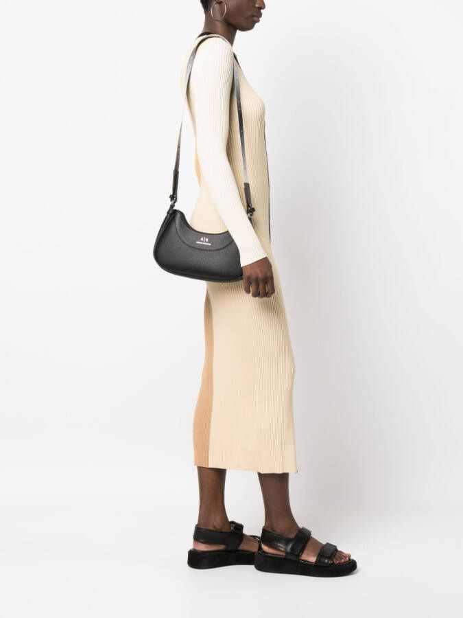 Armani Exchange Leren crossbodytas Zwart