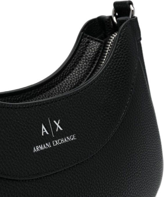 Armani Exchange Leren crossbodytas Zwart