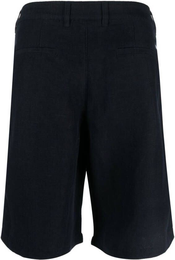 Armani Exchange Linnen bermuda shorts Blauw
