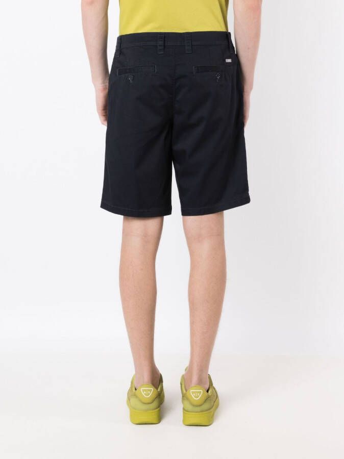 Armani Exchange Shorts met logoplakkaat Blauw