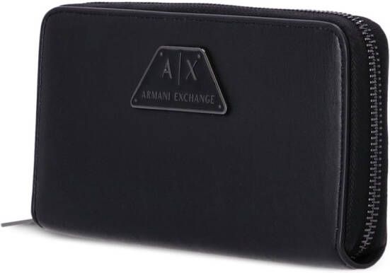 Armani Exchange Portemonnee met logoplakkaat Zwart