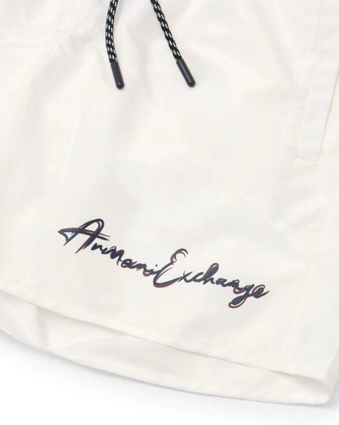 Armani Exchange Zwembroek met logoprint Wit