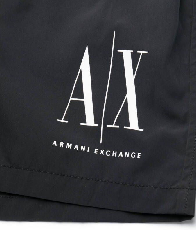 Armani Exchange Zwembroek met logoprint Zwart