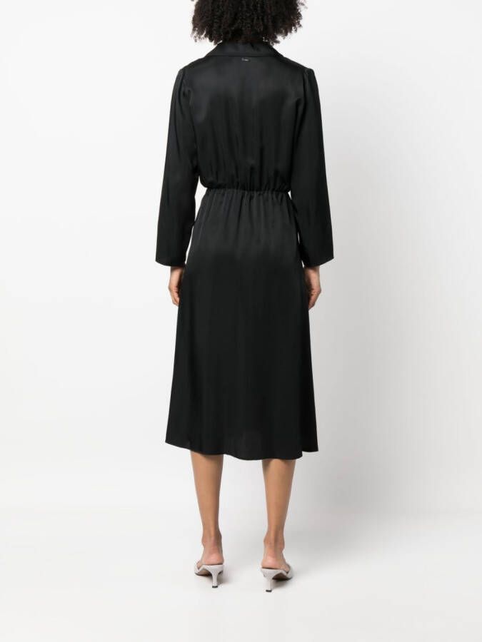 Armani Exchange Midi-jurk met lange mouwen Zwart
