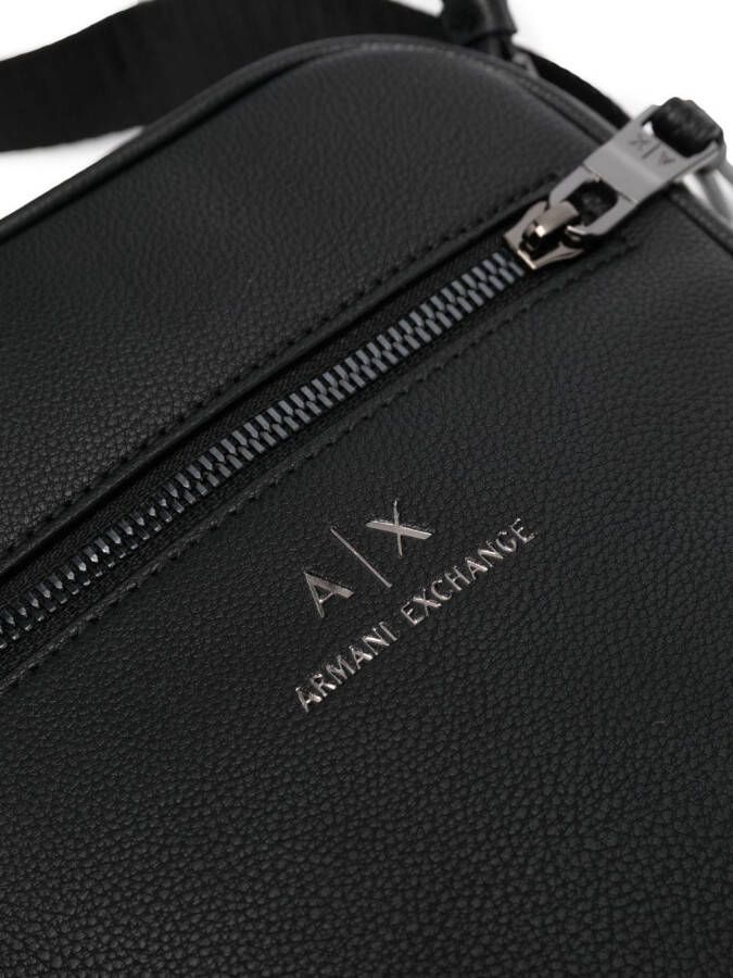 Armani Exchange Messengertas met logoprint Zwart