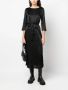 Armani Exchange Midi-jurk met geborduurd logo Zwart - Thumbnail 2