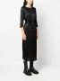 Armani Exchange Midi-jurk met geborduurd logo Zwart - Thumbnail 3