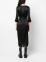 Armani Exchange Midi-jurk met geborduurd logo Zwart - Thumbnail 4