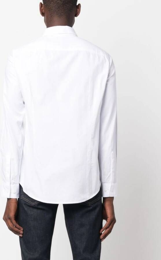 Armani Exchange Overhemd met geborduurd logo Wit